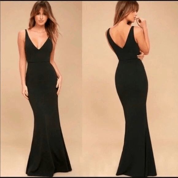 Lulu's Women's Melora Black Sleeveless Maxi Dress Size Small - Picture 1 of 14
